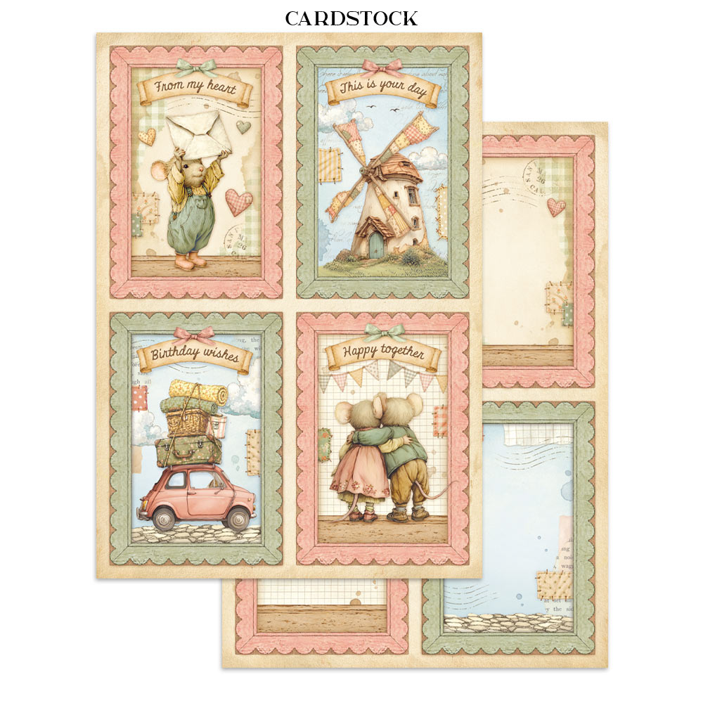 Printed Art Junk Journal: Sticker, Cut-Outs, Backgrounds For Art And Craft - Cozy Family