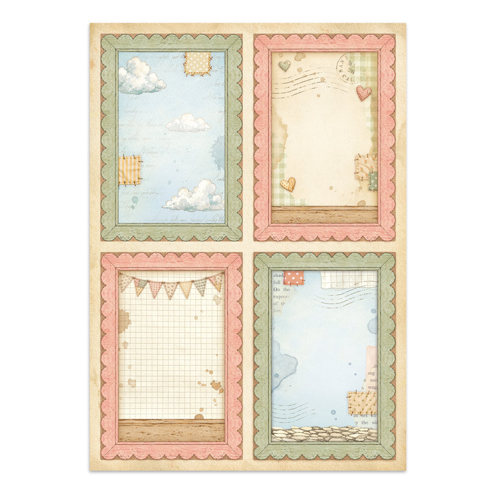 Printed Art Junk Journal: Sticker, Cut-Outs, Backgrounds For Art And Craft - Cozy Family