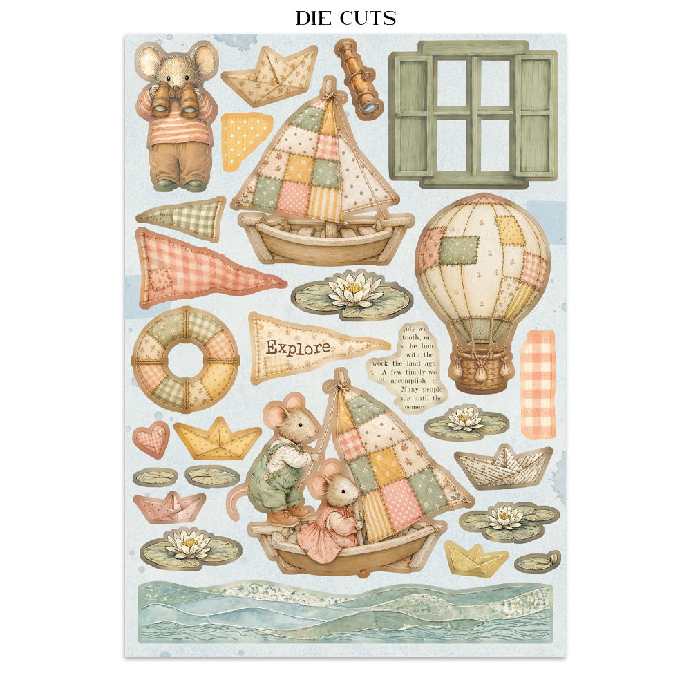 Printed Art Junk Journal: Sticker, Cut-Outs, Backgrounds For Art And Craft - Cozy Family
