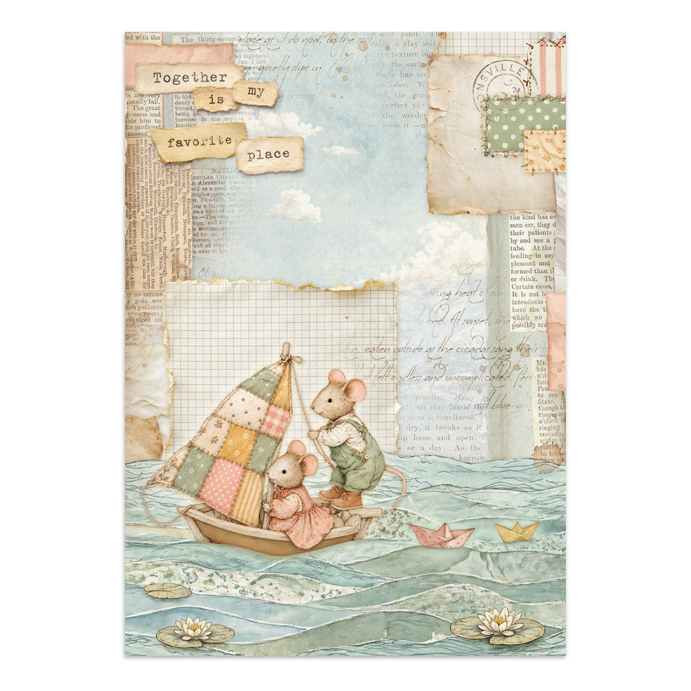 Printed Art Junk Journal: Sticker, Cut-Outs, Backgrounds For Art And Craft - Cozy Family