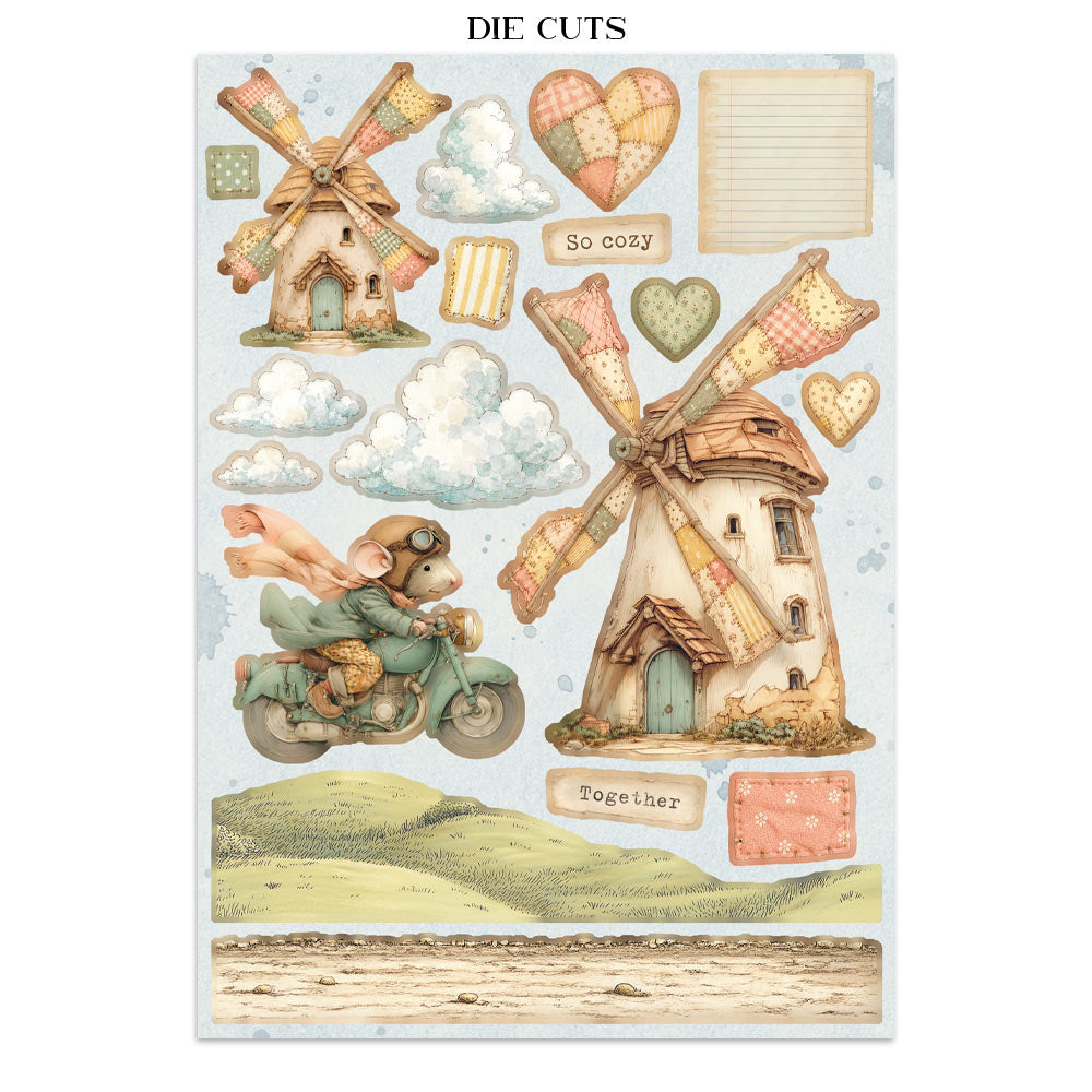 Printed Art Junk Journal: Sticker, Cut-Outs, Backgrounds For Art And Craft - Cozy Family