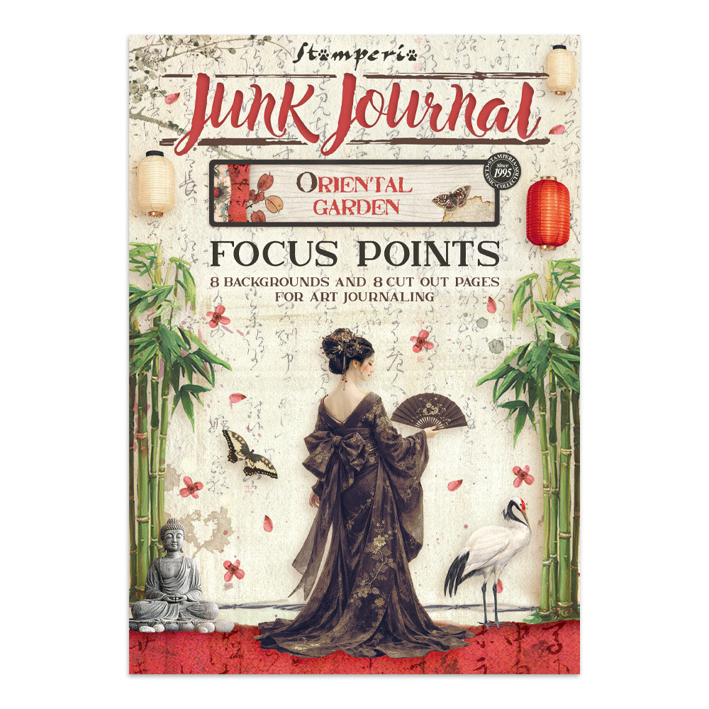 Printed Art Junk Journal Focus Points For Art And Craft A5 - Oriental Garden