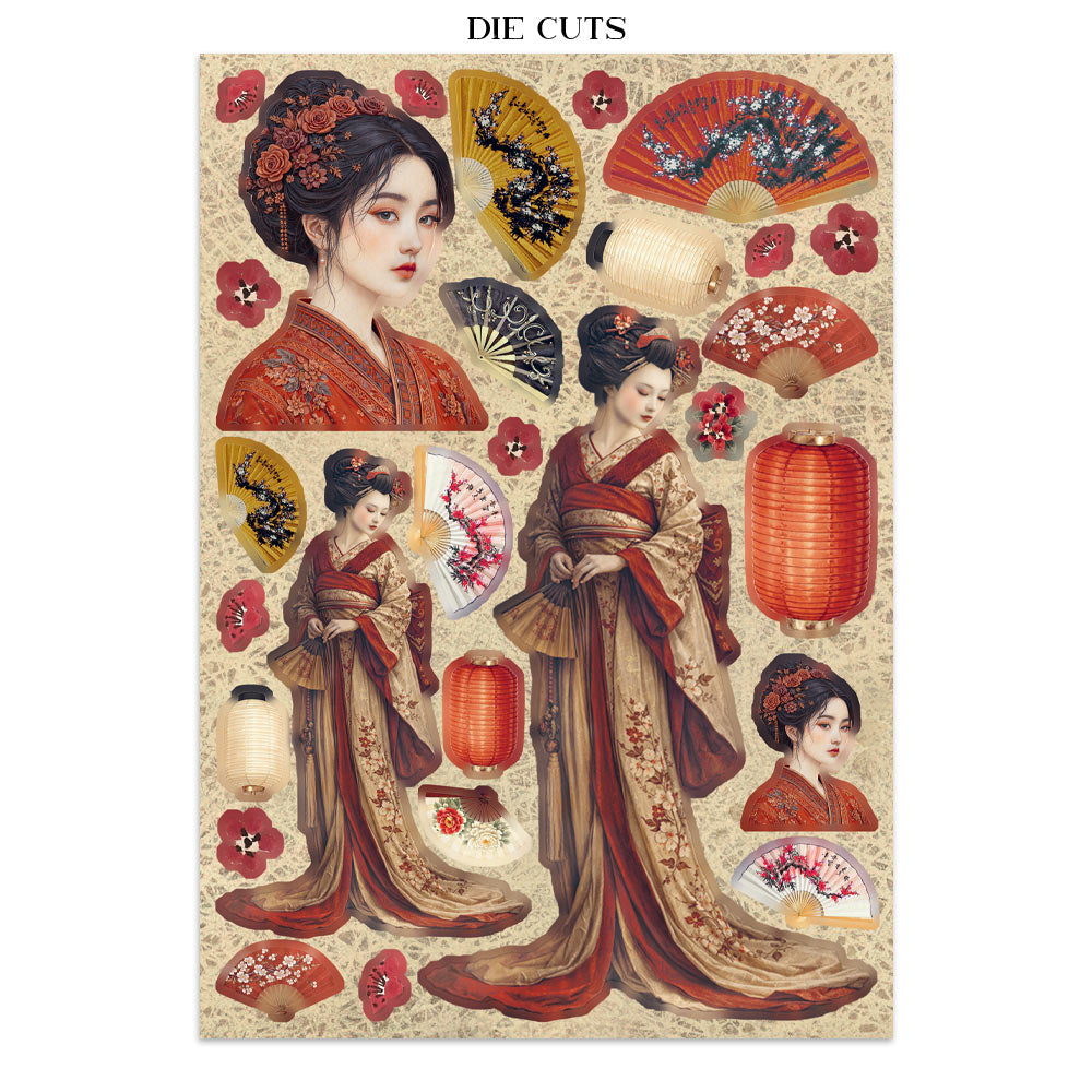 Printed Art Junk Journal Focus Points For Art And Craft A5 - Oriental Garden