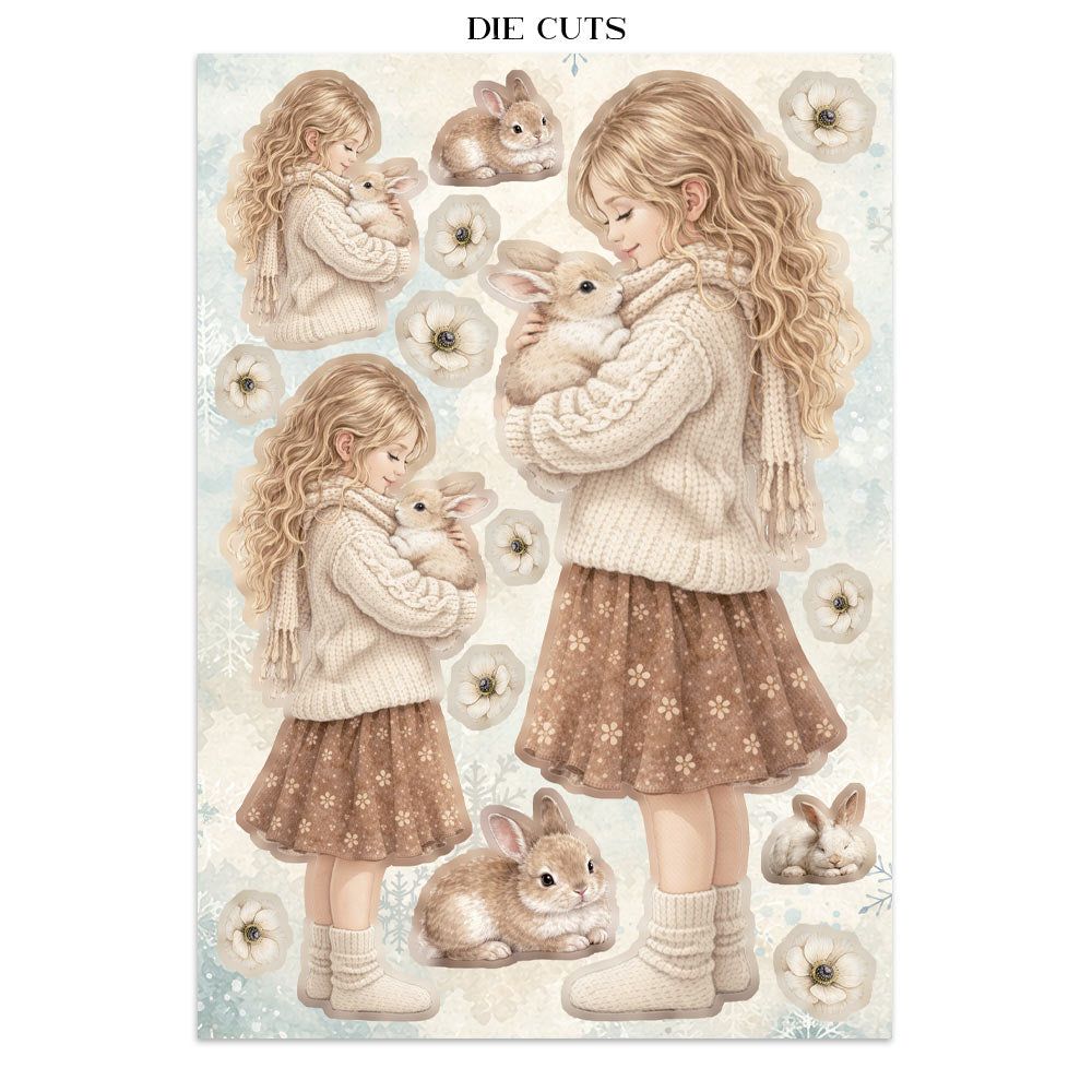 Printed Art Junk Journal Focus Points For Art And Craft A5 - White Christmas