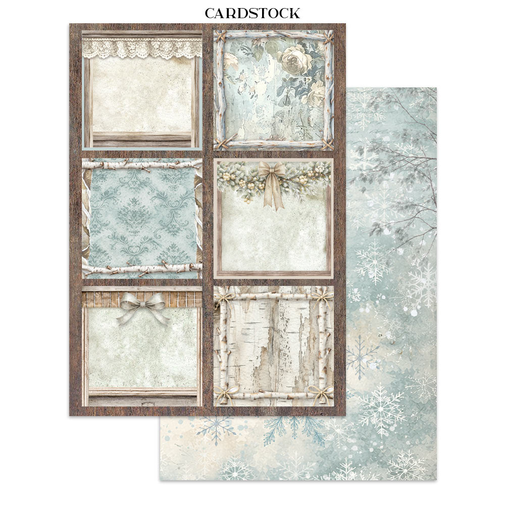 Printed Art Junk Journal Focus Points For Art And Craft A5 - White Christmas