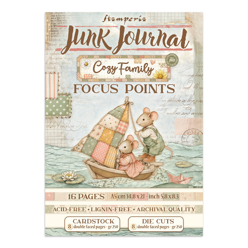 Printed Art Junk Journal Focus Points For Art And Craft A5 - Cozy Family