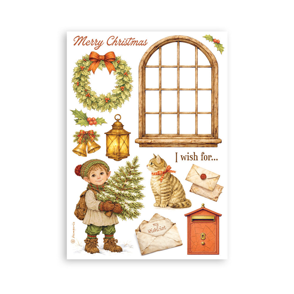Printed Washi Pad For Art And Craft A5 8 Sheets - Silent Night