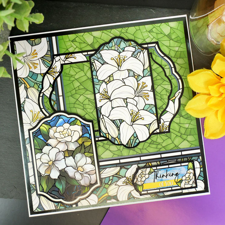 Stained Glass Florals Luxury Topper Collection