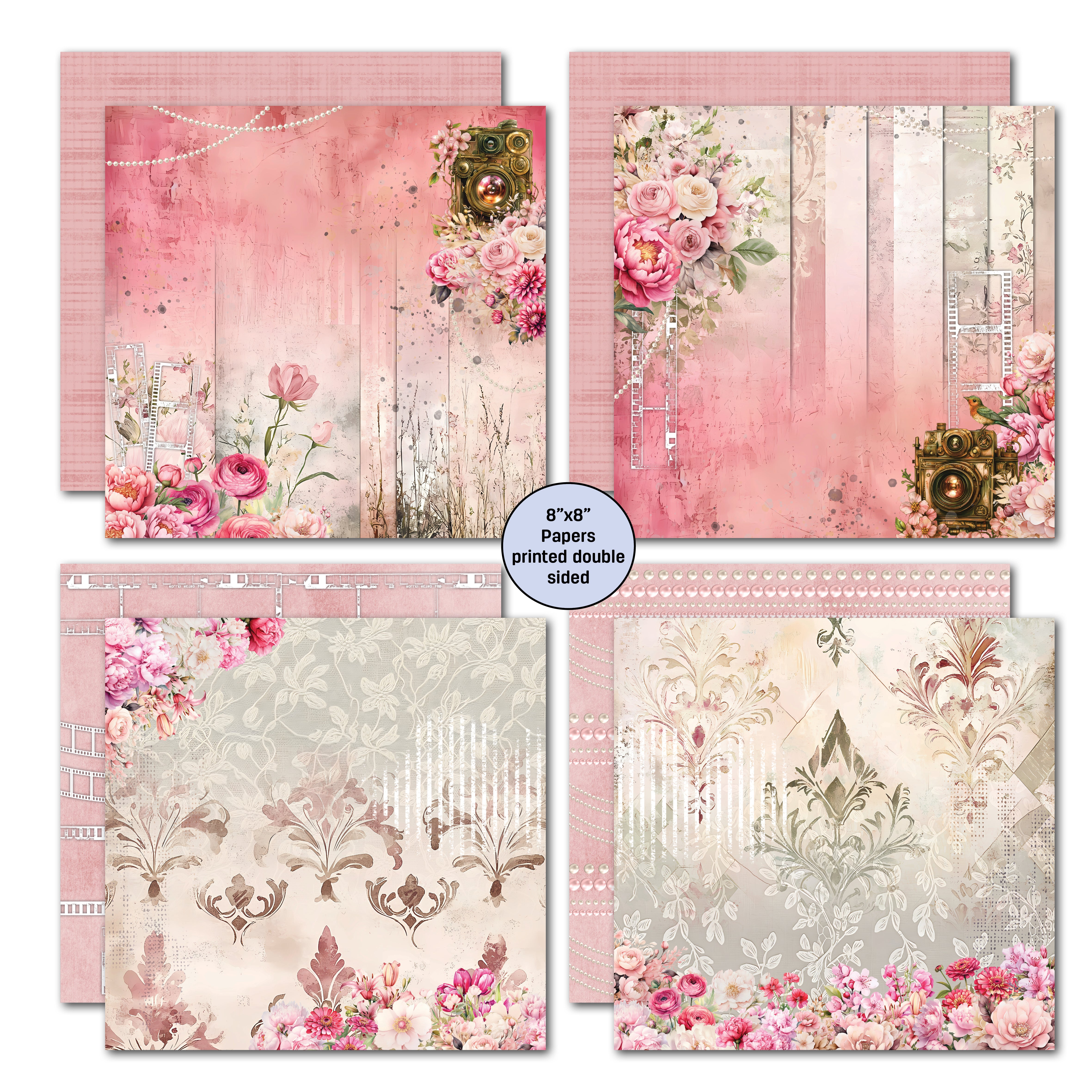 3Quarter Designs Shutter Glam 8x8 Paper Pack & Diecuts Set