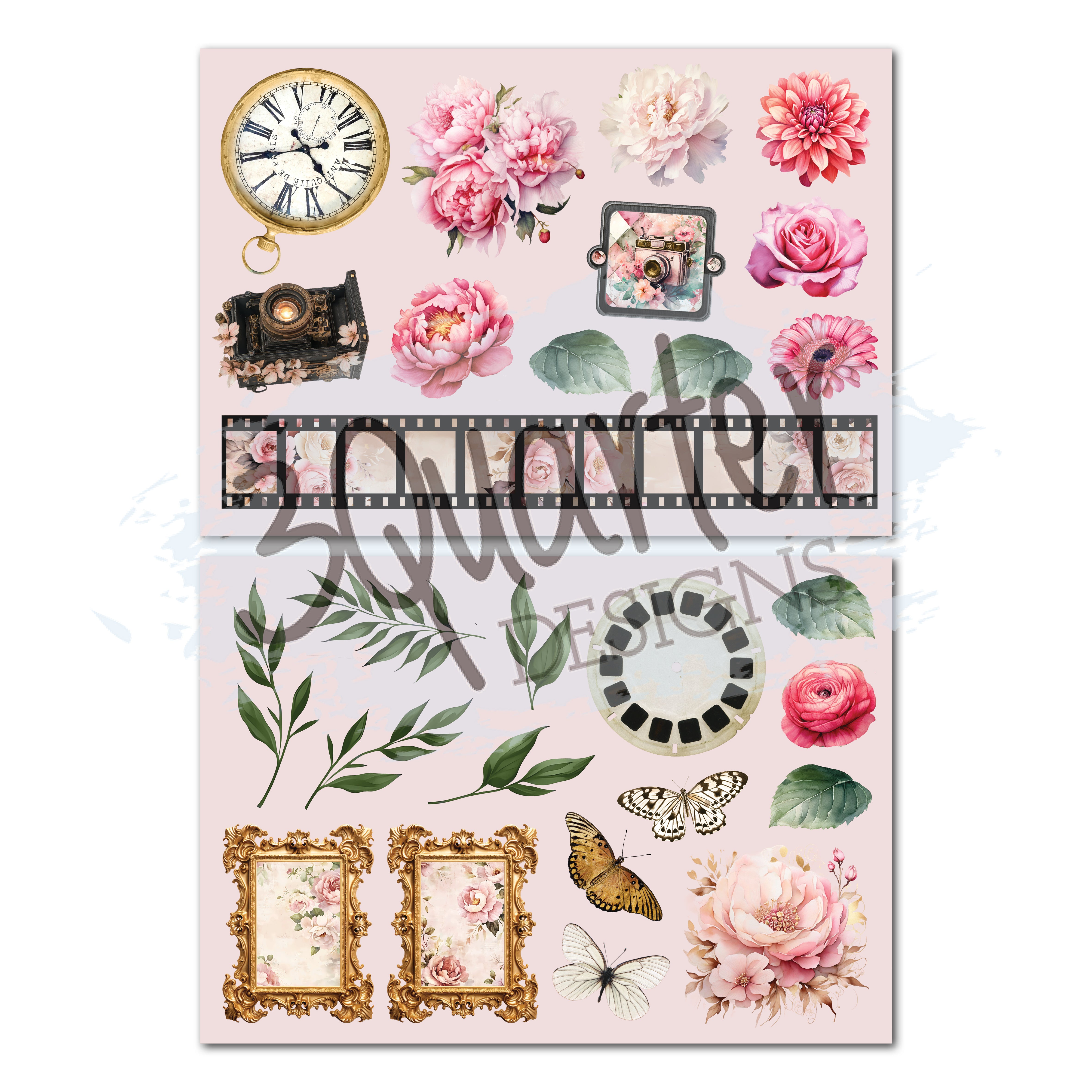 3Quarter Designs Shutter Glam 8x8 Paper Pack & Diecuts Set