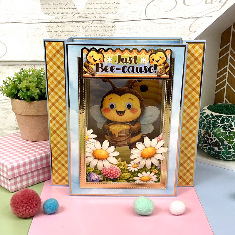 Side-Pop Stepper Card - Just Bee-cause!