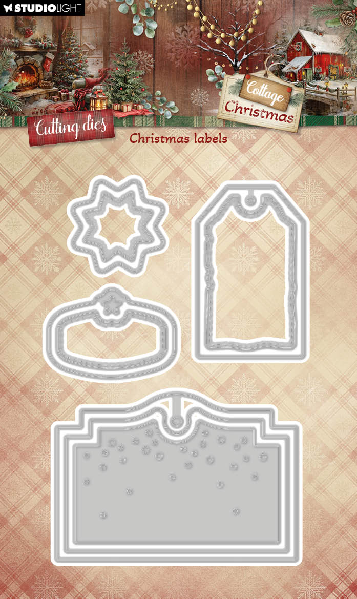 SL Cutting Dies Christmas Labels Cottage Christmas