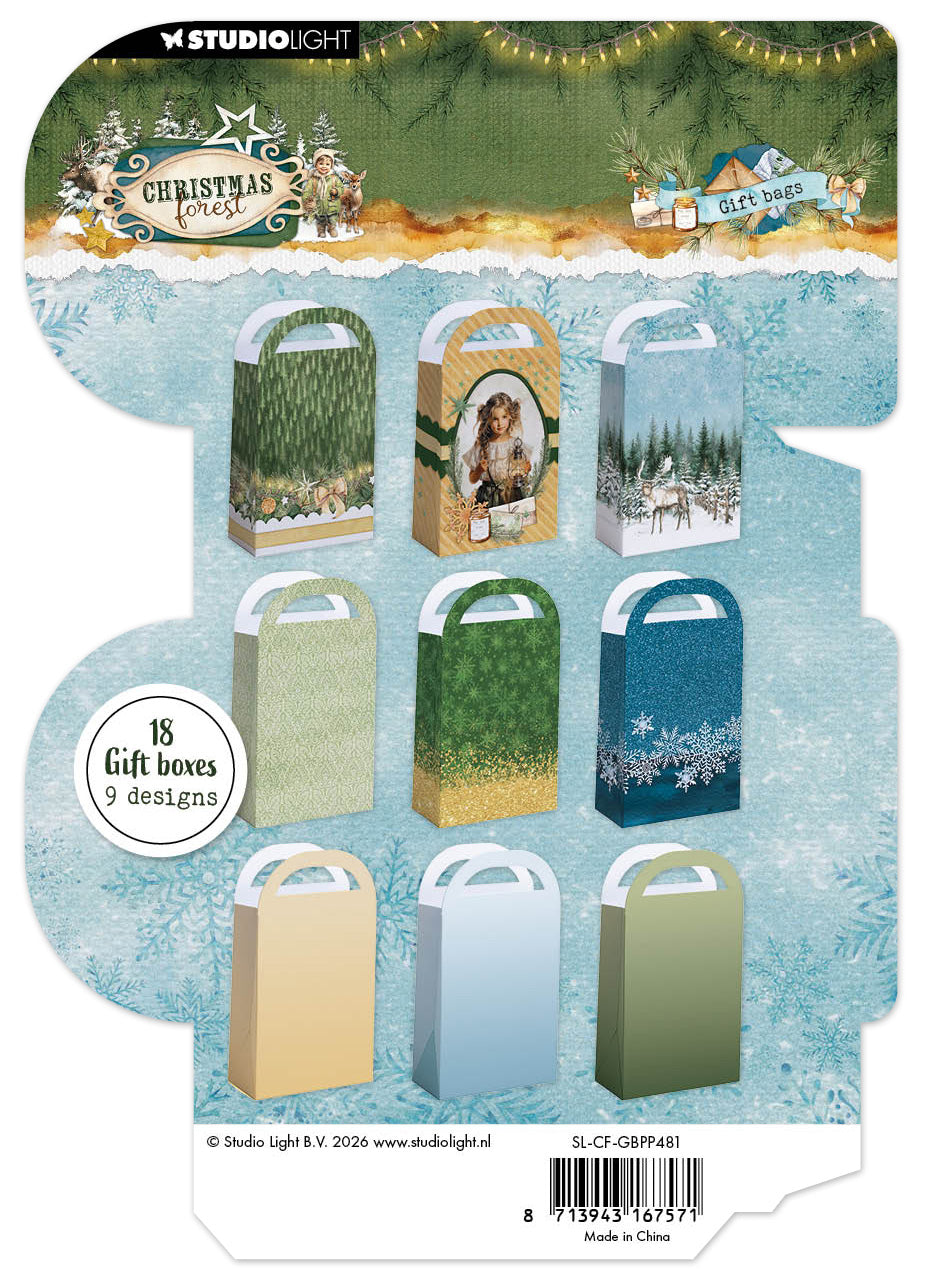 SL Giftbox Paper Pad Giftbag Christmas Forest 18 Sheets