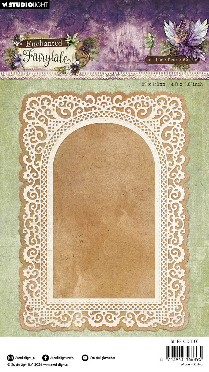 SL Cutting Dies Lace Frame A6 Enchanted Fairytale 3 Pieces