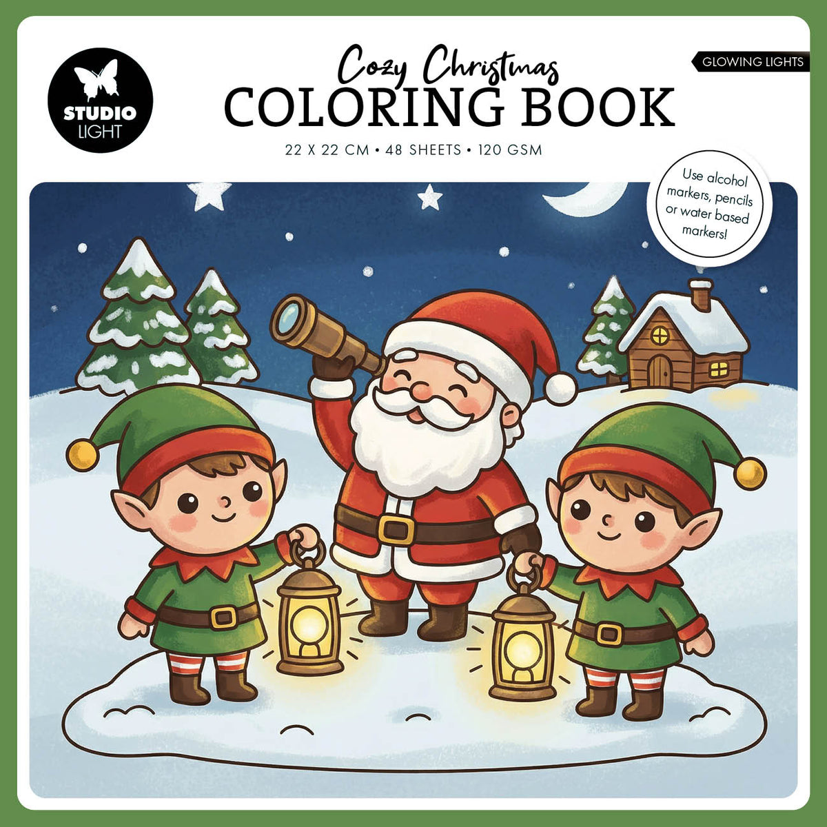 SL Coloring Book Cozy Christmas - Glowing Lights Essentials 48 Sheets