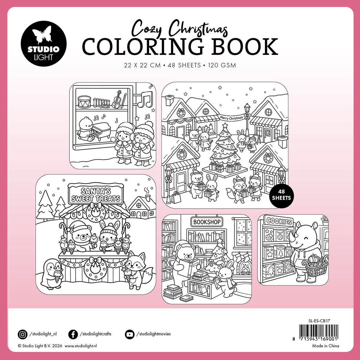 SL Coloring Book Cozy Christmas - Shopping Essentials 48 Sheets