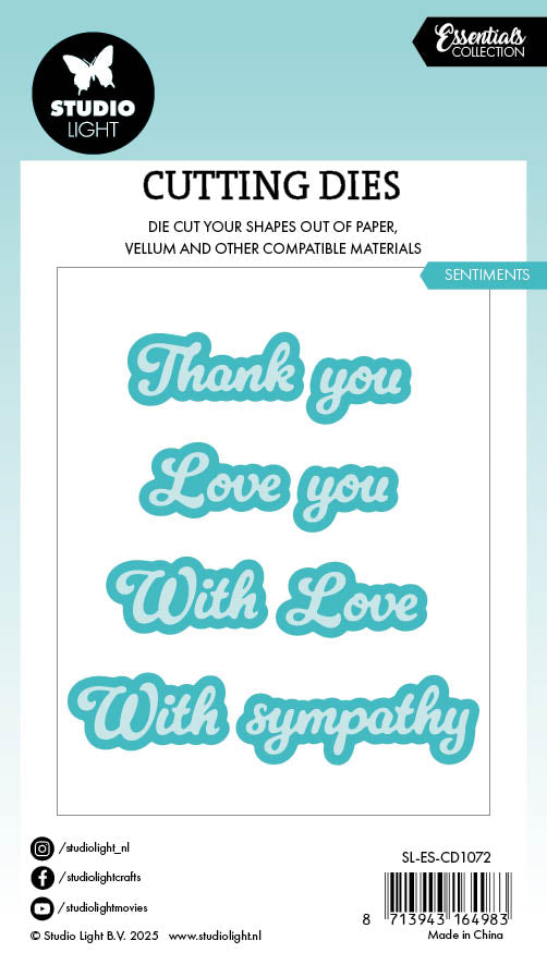 SL Cutting Die Sentiment Essentials 77x86x1mm 10 Pieces
