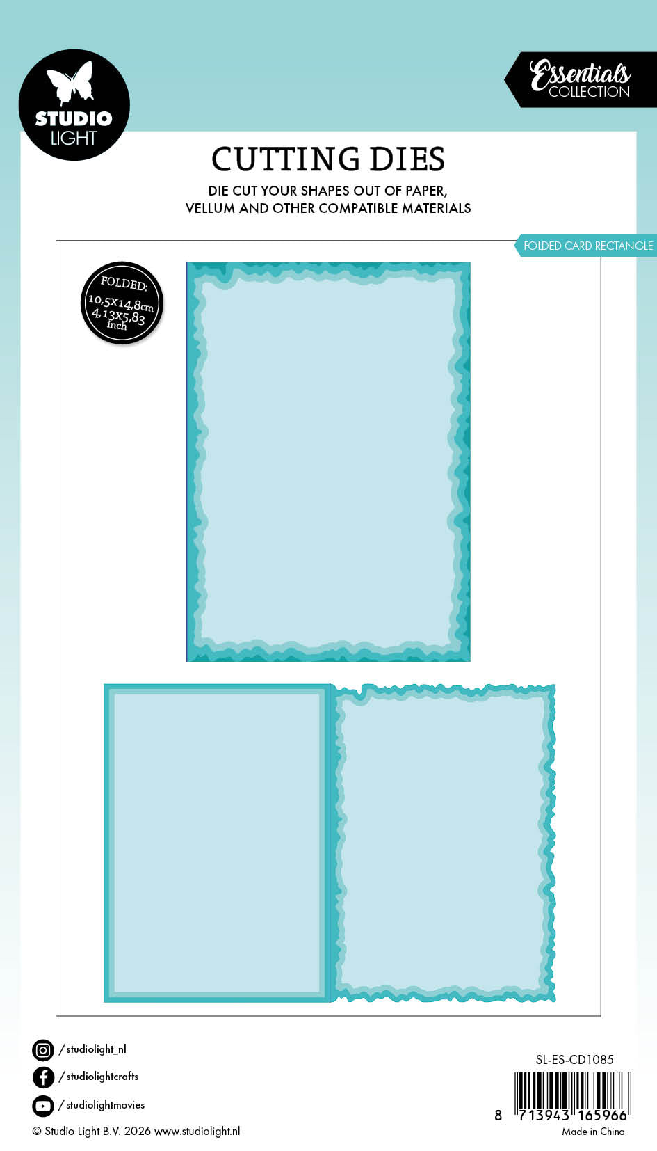 SL Cutting Die Torn Edge Cardshape Rectangle Essentials 5 Pieces