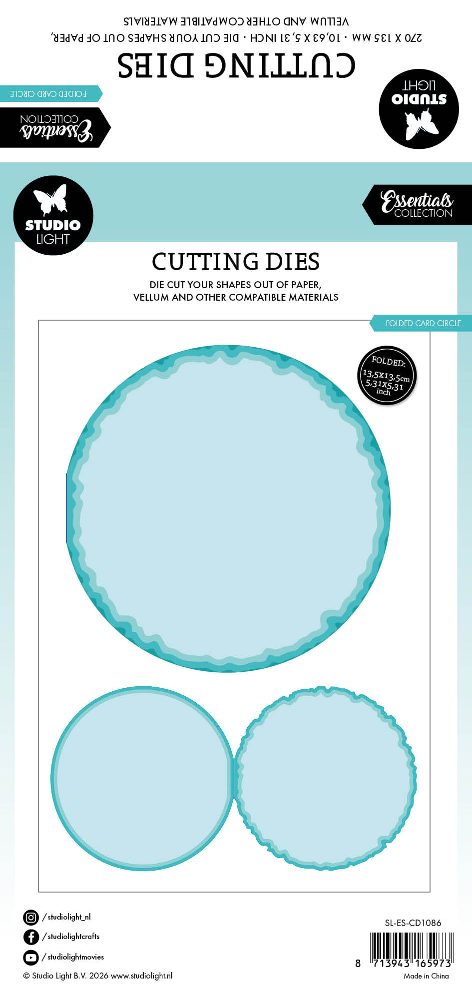 SL Cutting Die Torn Edge Card Stand Round Essentials 5 Pieces