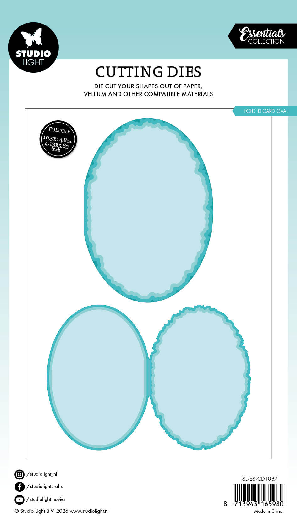 SL Cutting Die Torn Edge Card Stand Oval Essentials 5 Pieces