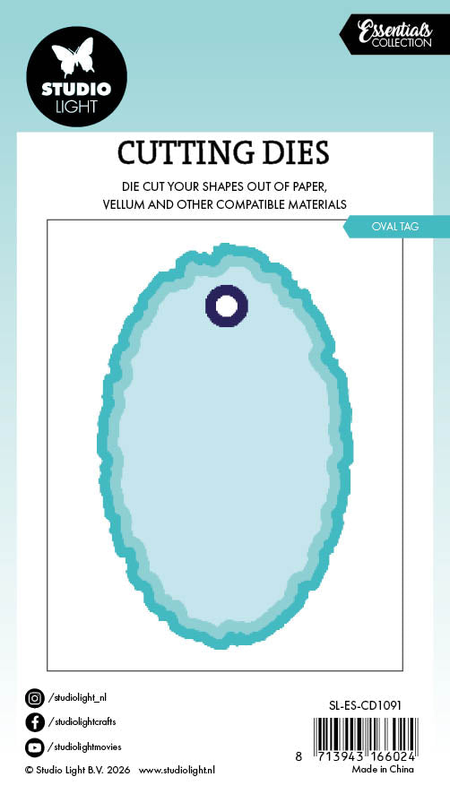 SL Cutting Die Torn Edge Tag Oval Essentials 5 Pieces