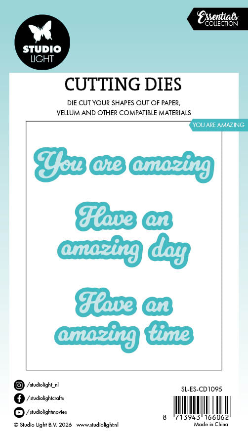 SL Cutting Die You Are Amazing Essentials 14 Pieces