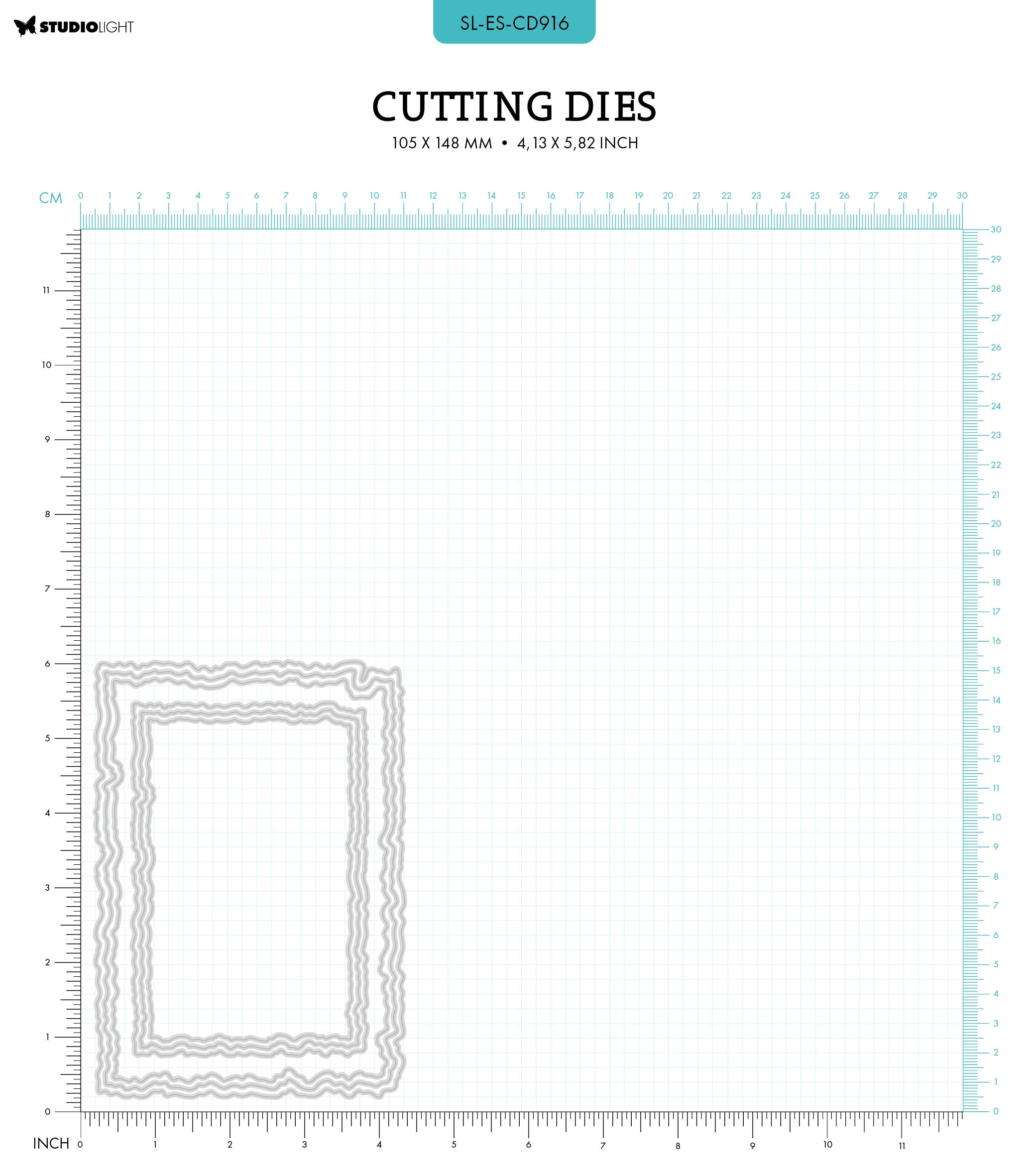 SL Cutting Die Torn Edge Rectangles Essentials 6 PC