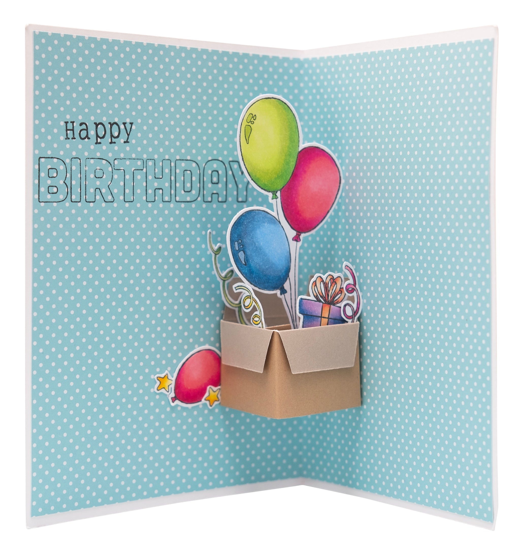 SL Clear Stamps Balloon Box Pop-Up Essentials 13 PC