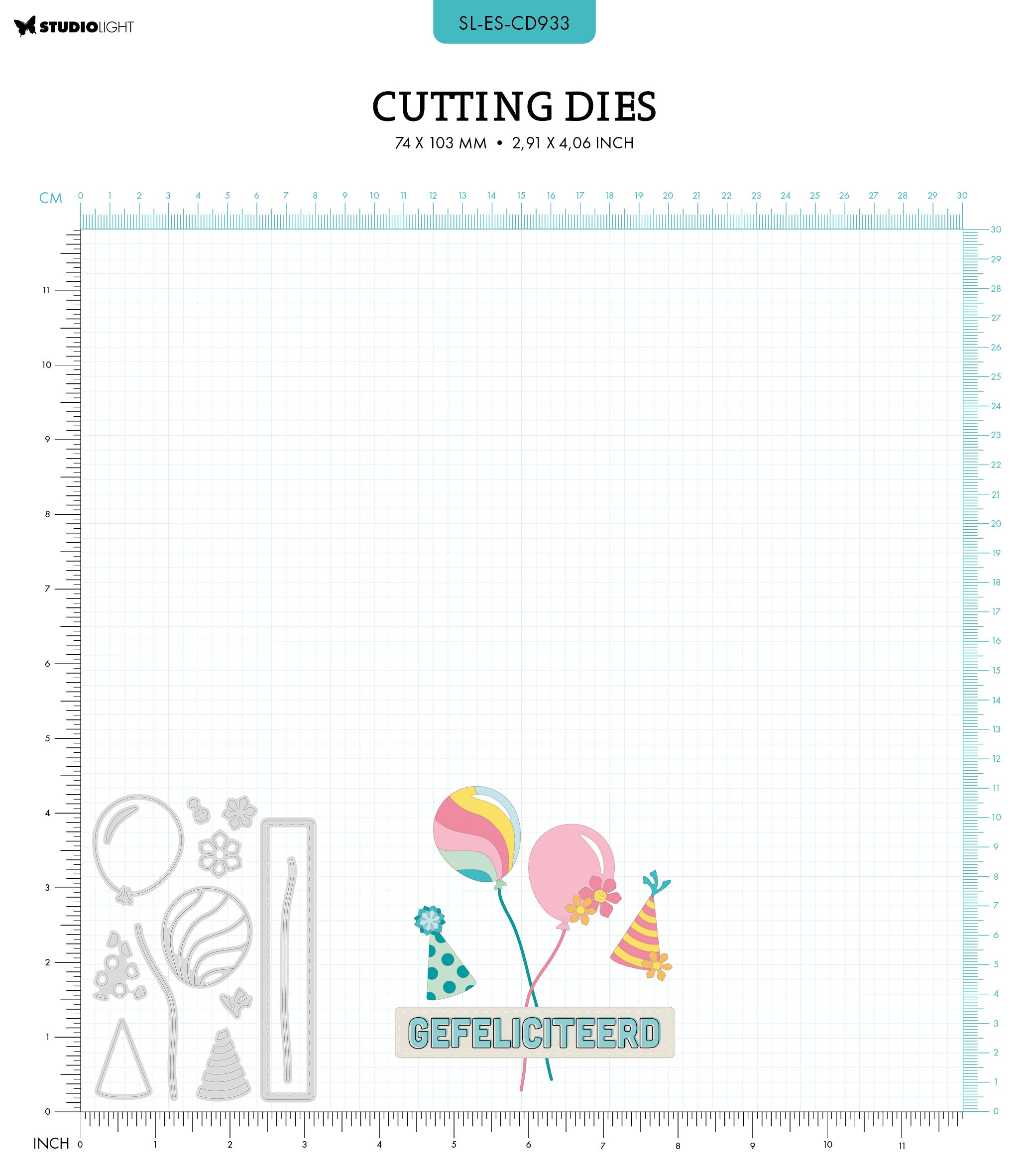 SL Cutting Die B-Day Balloons Essentials 13 PC