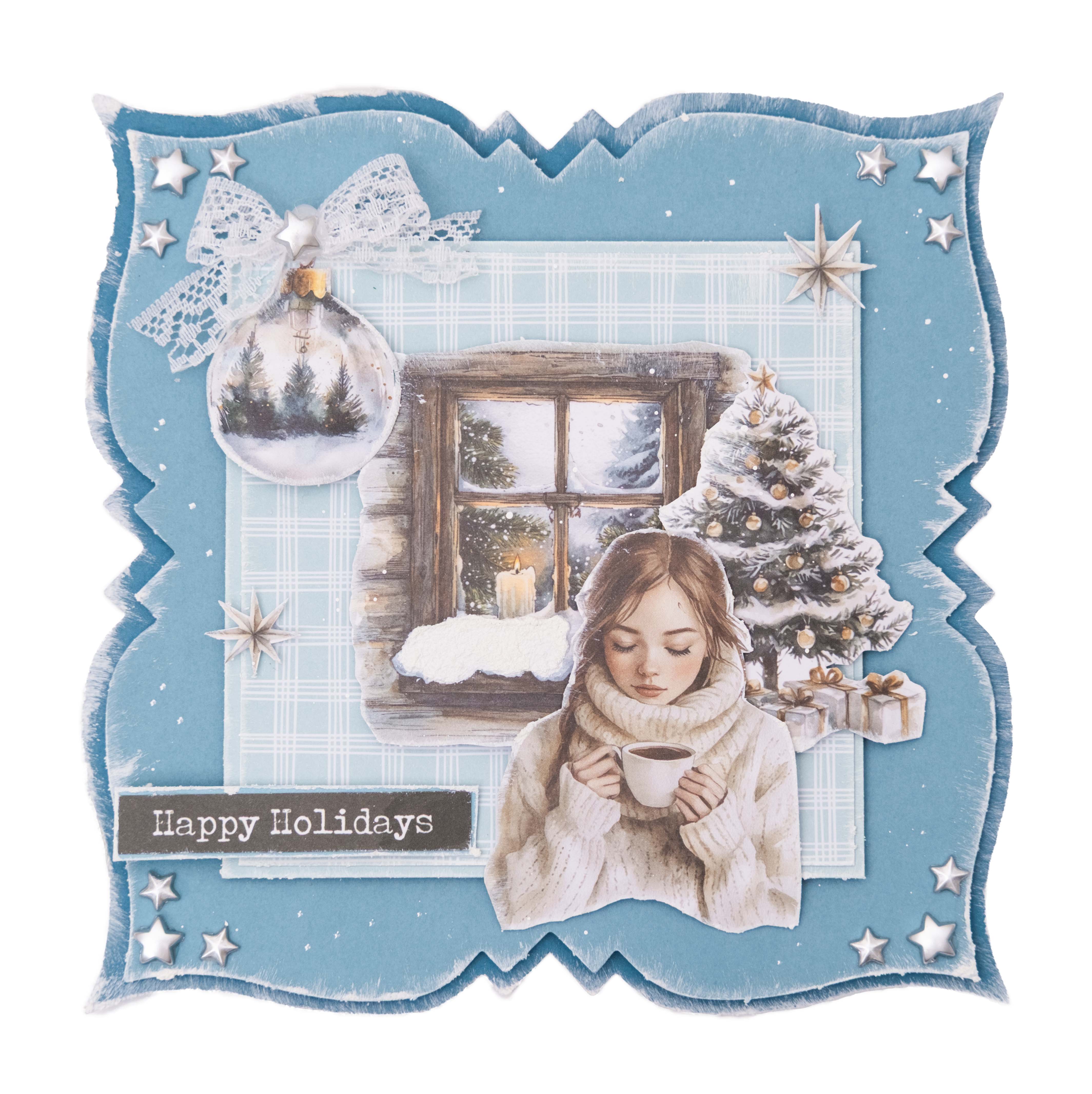 SL Card Making Pad Christmas Forest 152x152mm Essentials 20 Sheets