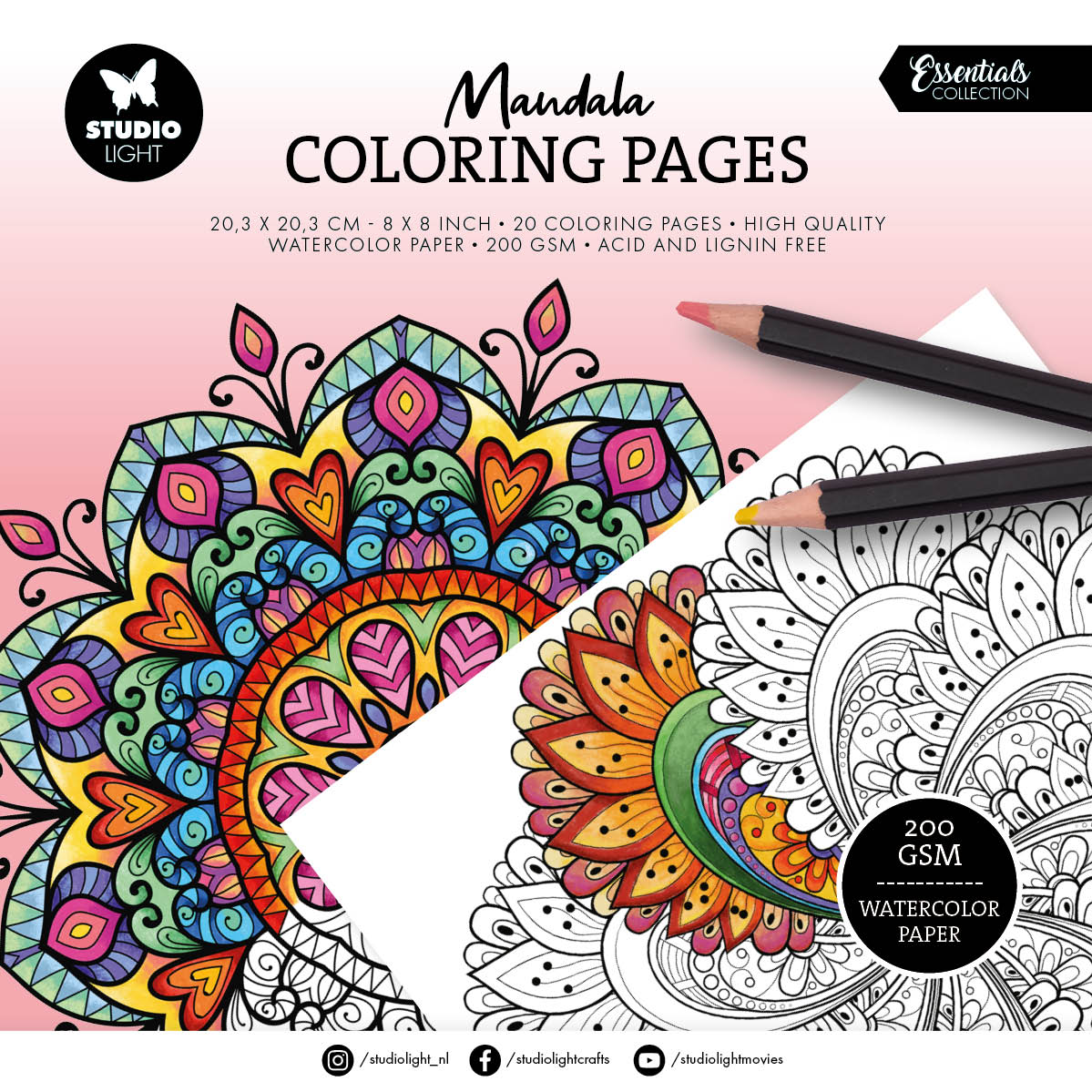 SL Coloring Pages Mandala Essentials 20 Sheets
