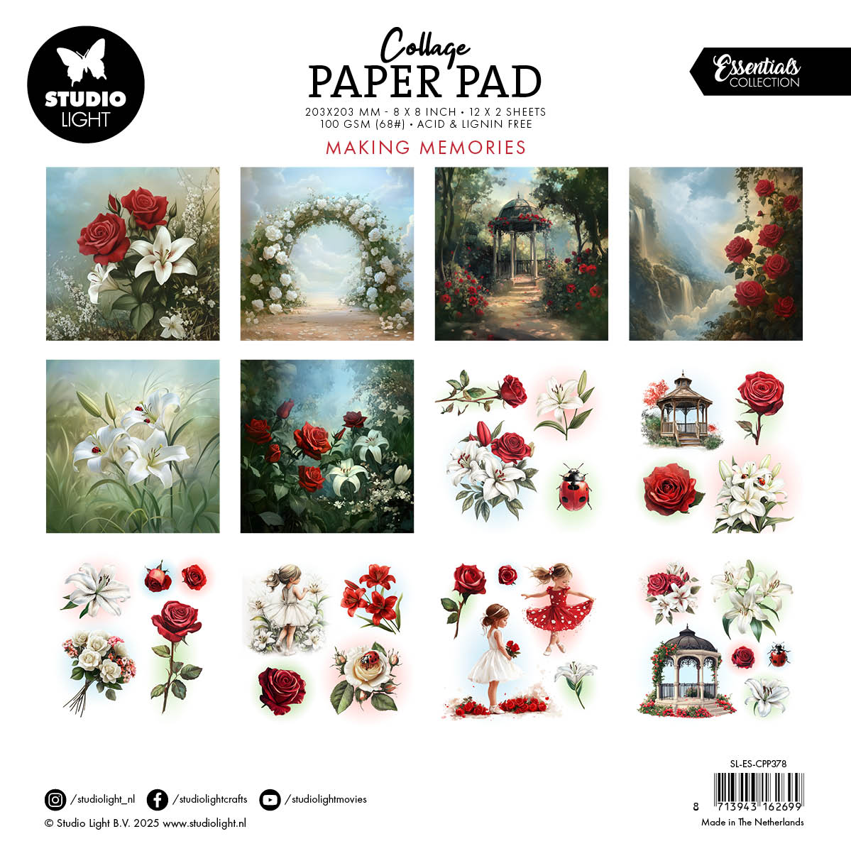 SL Collage Paper Pad Making Memories Essentials 24 Sheets