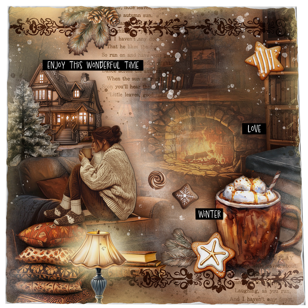 SL Paper ElementsHot Cocoa Essentials 105x148x4mm 35 Pieces