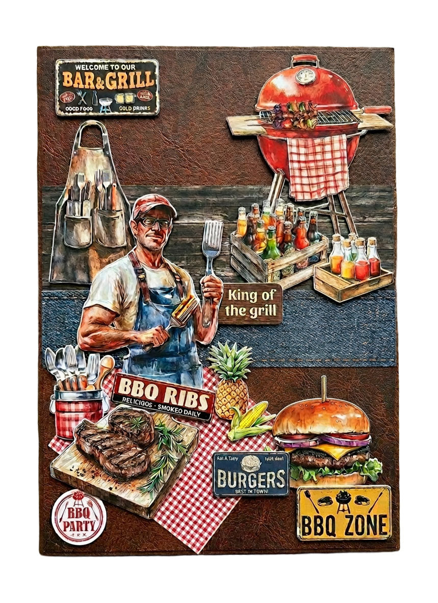 SL Die-Cut Paper Pad BBQ Party Essentials 28 Sheets