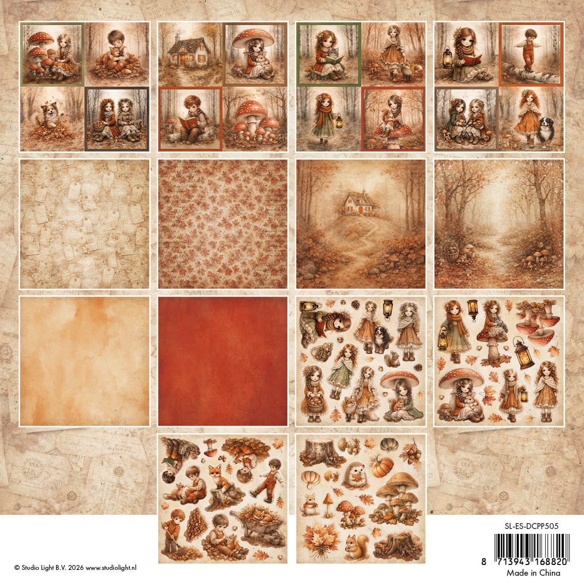 SL Mixed Paper Pad Autumn Dreams Essentials 22 Sheets