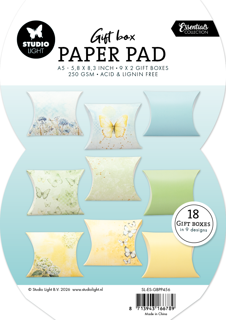 SL Giftbox Paper Pad Pillow Box Essentials 18 Sheets