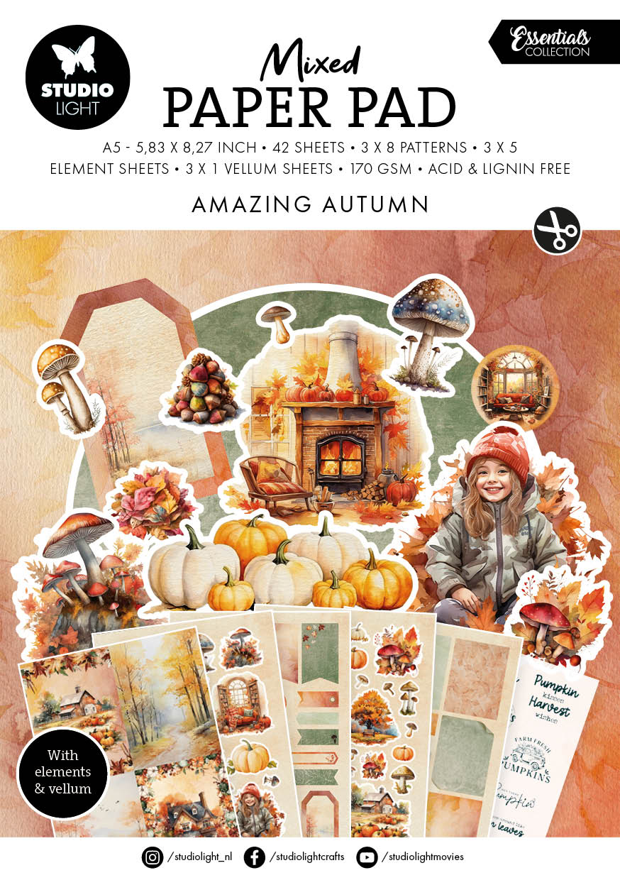 SL Mixed Paper Pad Amazing Autumn Essentials 42 SH