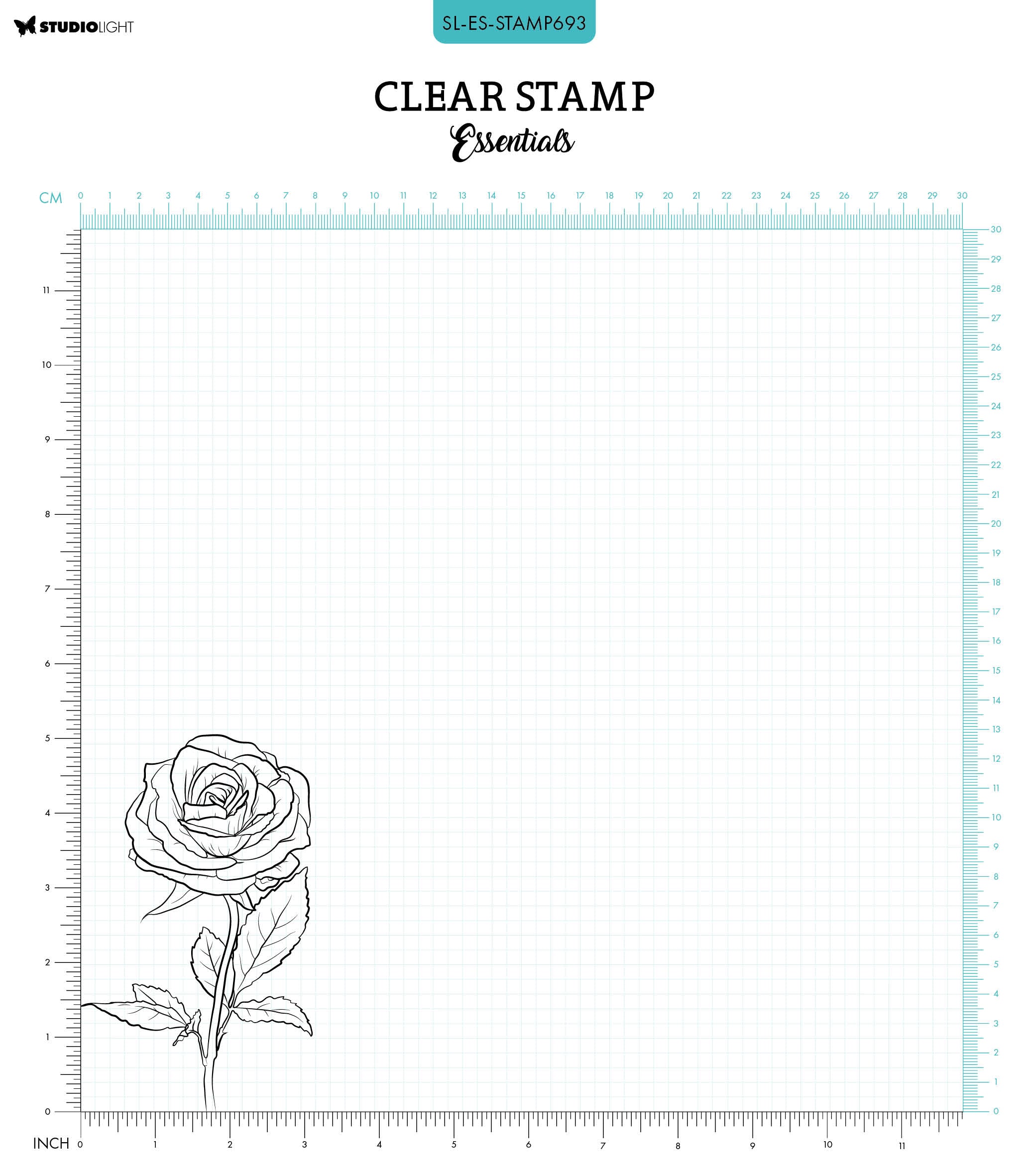 SL Clear Stamp Single Rose Essentials 1 PC