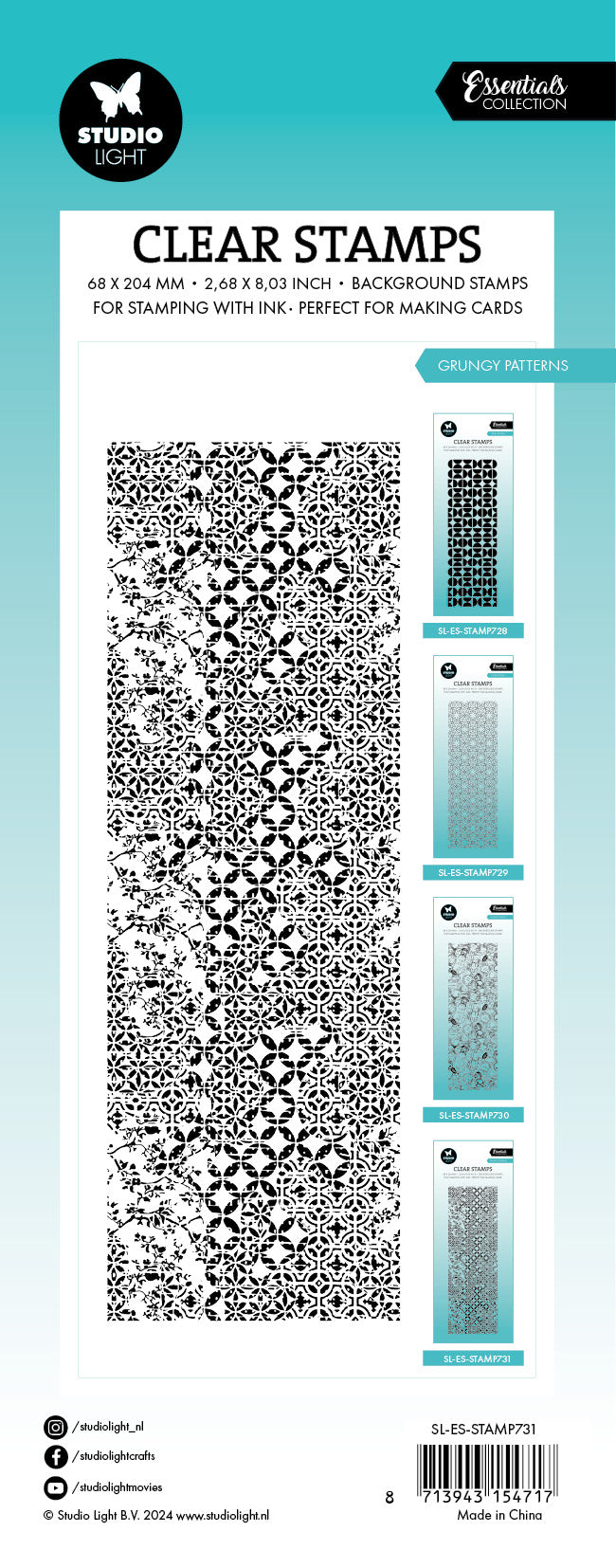 SL Clear Stamp Grungy Pattern Essentials 1 PC