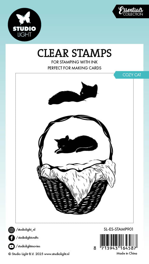 SL Clear Stamp Cozy Cat Essentials 53x89x3mm 3 Pieces