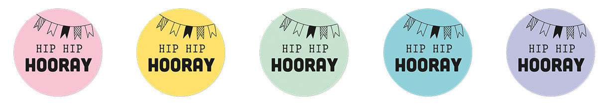 SL Stickers Hip Hip Hooray Essentials ø30mm 100 PC