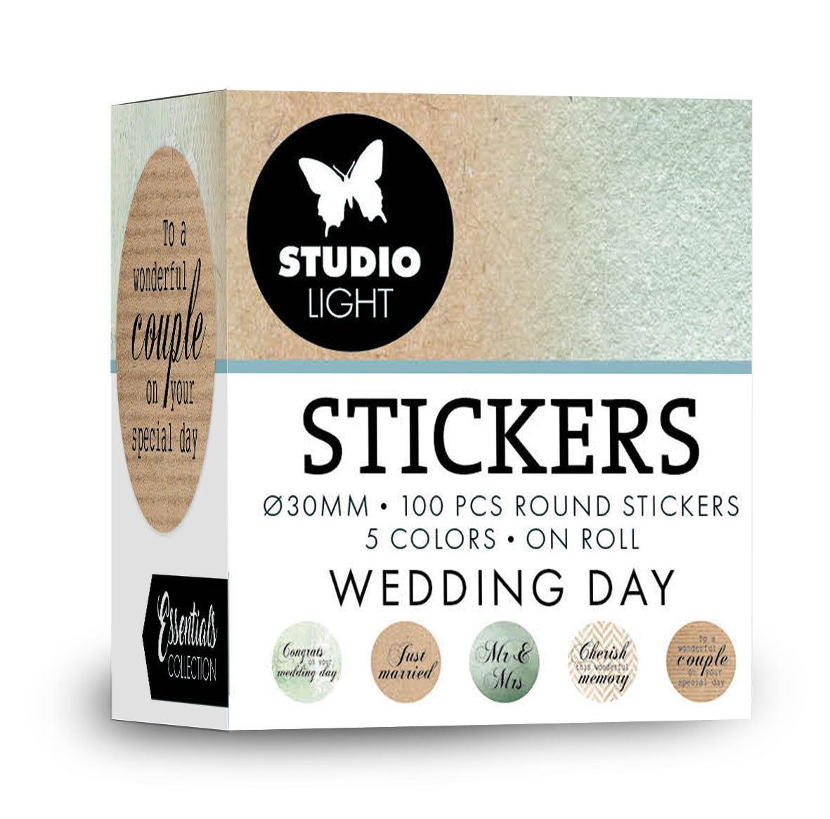 SL Ø30mm Stickers Wedding Day Essentials  100 PC