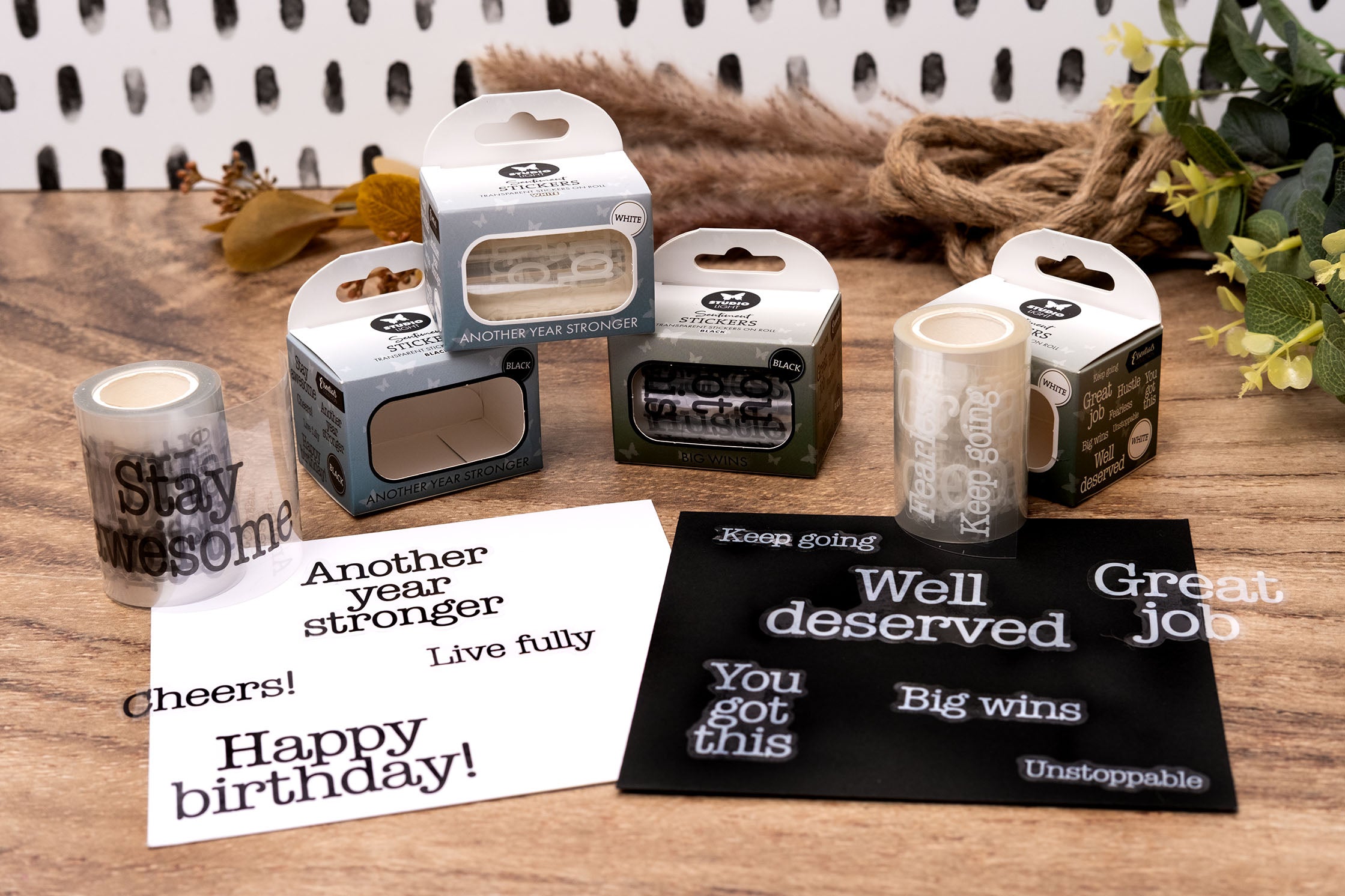 SL Clear Stickers White - Another Year Stronger Essentials 5 Meter