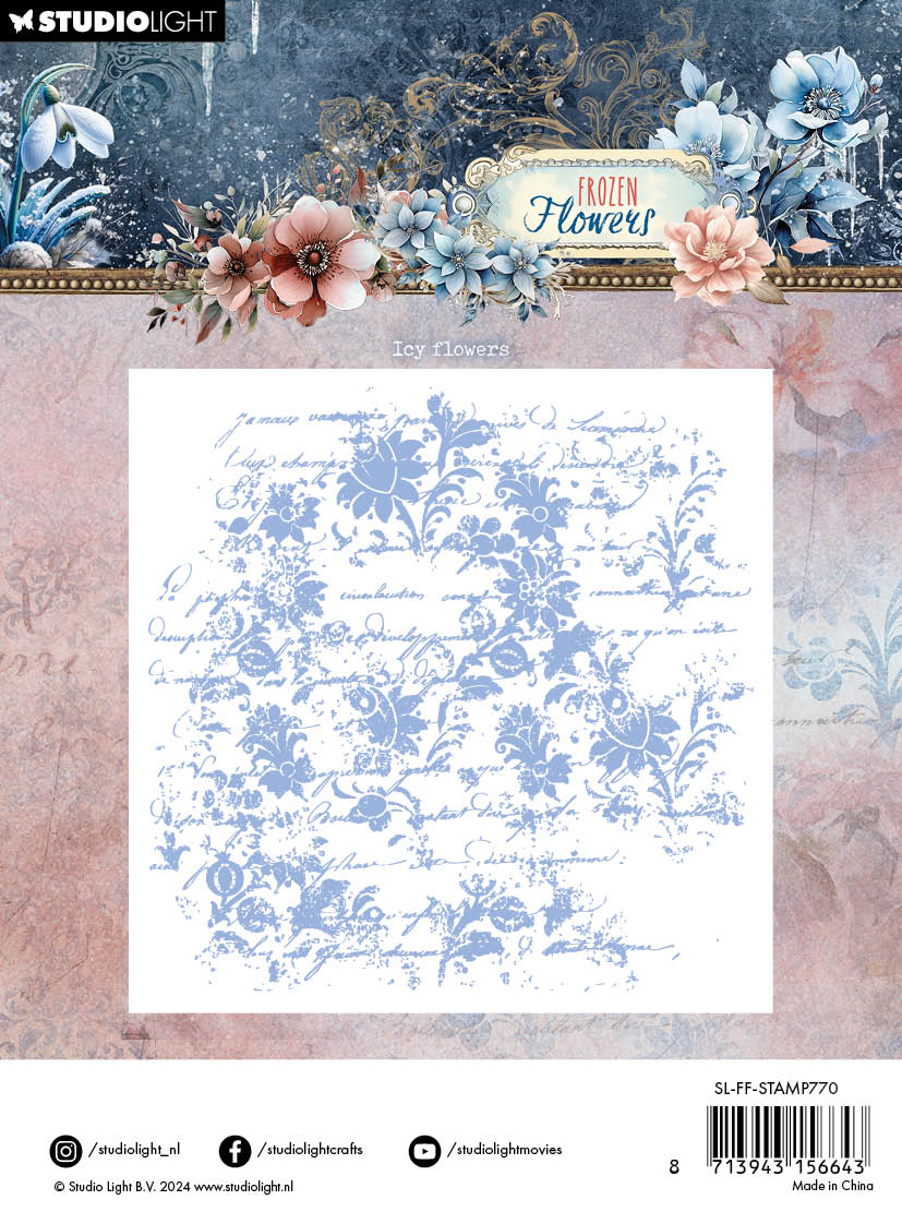 SL Clear Stamp Icy Flowers Frozen Flowers 1 PC