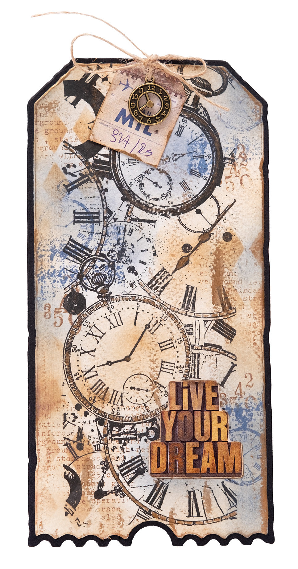 SL Clear Stamp Clock Background Grunge Collection 1 PC