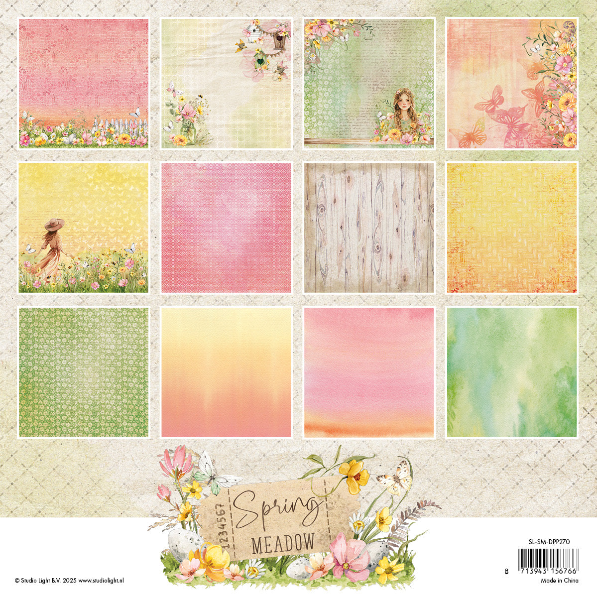 SL Designer Paper Pad Background Paper Spring Meadow 36 SH