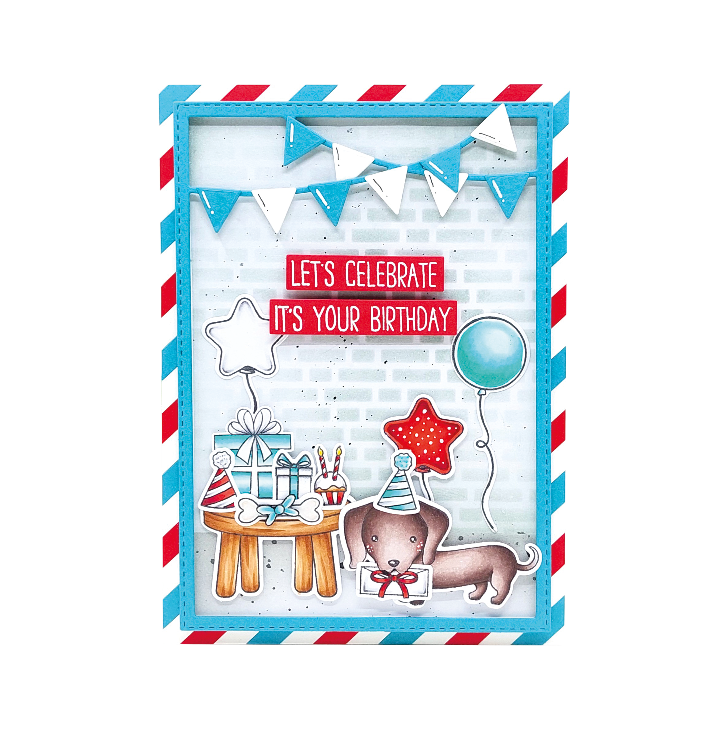 SL Stamp & Cutting Die Dachshund Sweet Stories 16 PC