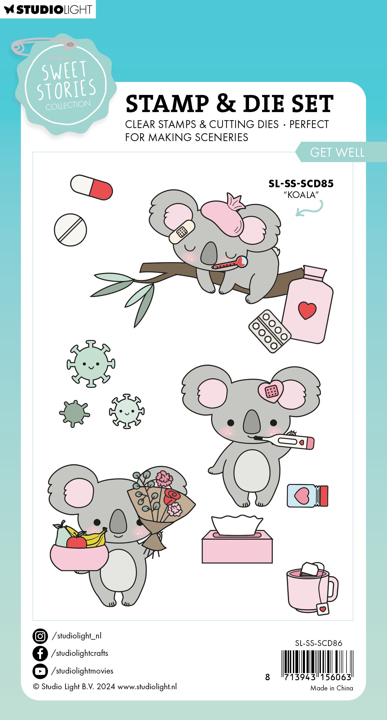 SL Stamp & Cutting Die Get Well Sweet Stories 41 PC