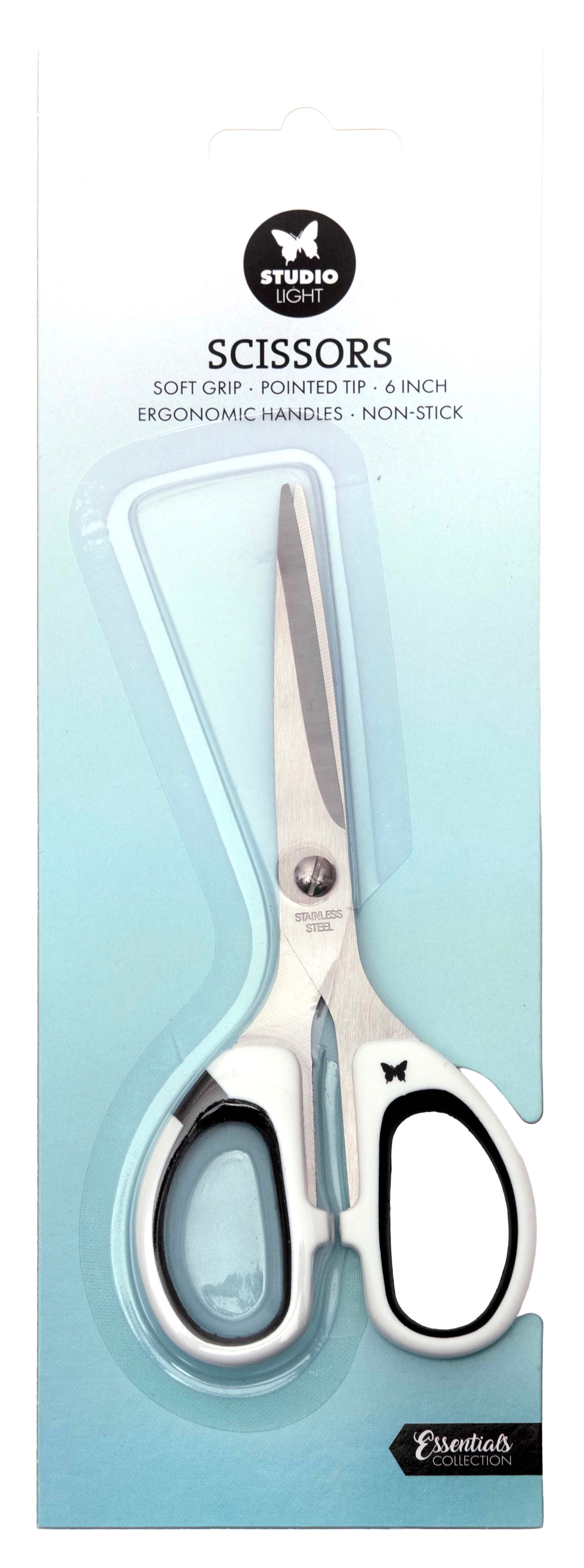 SL Scissors Soft Grip, Pointed Tip, 6 Inch Essentials Tools 1 Piece