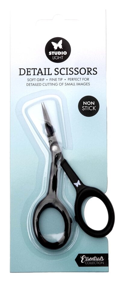 SL Detail Scissors Soft Grip, Fine Tip, Non Stick, 4 Inch Essentials Tools 1 Piece